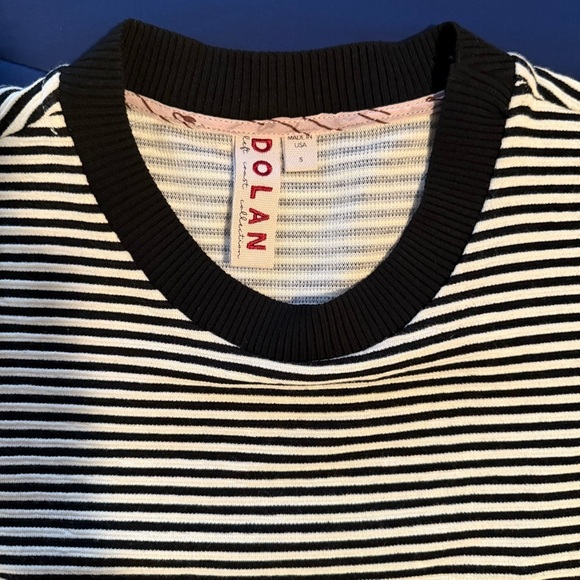 Dolan Anthropologie Black and White Striped Mini Dress, Size S - Picture 5 of 9